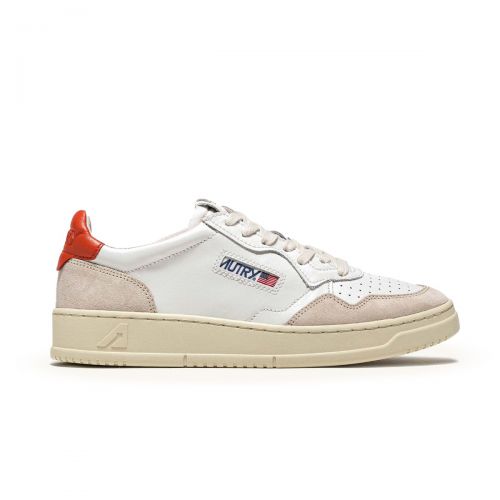 AUTRY 01 LOW MAN LEAT/SUEDE WHITE AULM LS45