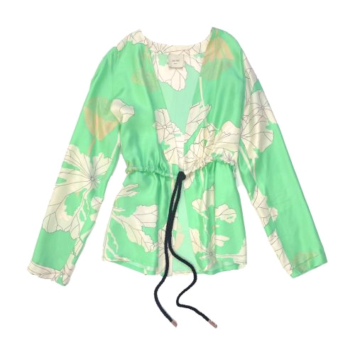 Alysi giacca kimono flore donna 102819-verde-44