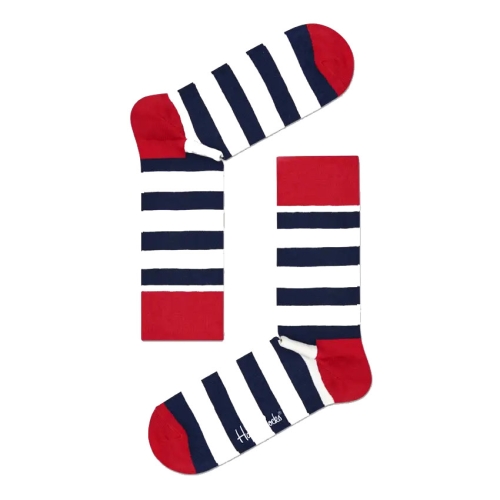 happy socks half stripe sock sa01-bianco-rosso-40-46