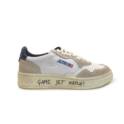 AUTRY 01 LOW MAN LEAT/SUEDE WHITE AULM DW02
